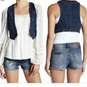 Free people denim vest extra small